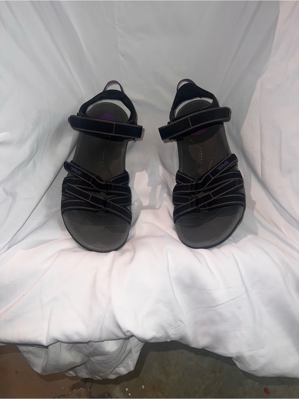 Teva Women's Black and Purple Sport Sandals